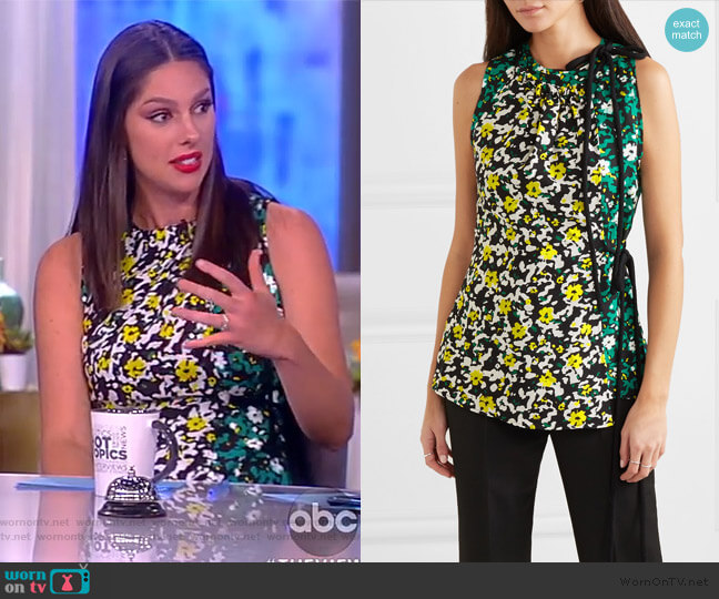Proenza Schouler Floral-print crepe top worn by Abby Huntsman on The View