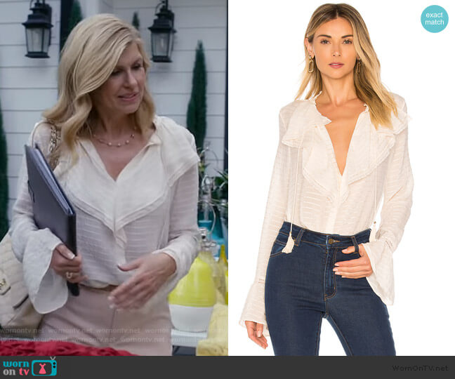 Paige Silvette Blouse worn by Debra Newell (Connie Britton) on Dirty John