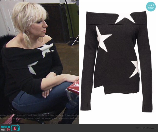 Pam and Gela Star Off Shoulder Top worn by Margaret Josephs on The Real Housewives of New Jersey