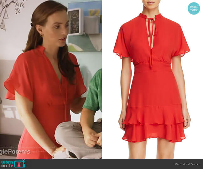Parker Natalie Chiffon Dress worn by Angie (Leighton Meester) on Single Parents