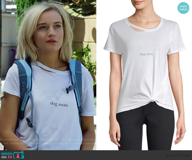 n:Philanthropy Harlow Dog Mom Tee worn by Terra Newell (Julia Garner) on Dirty John