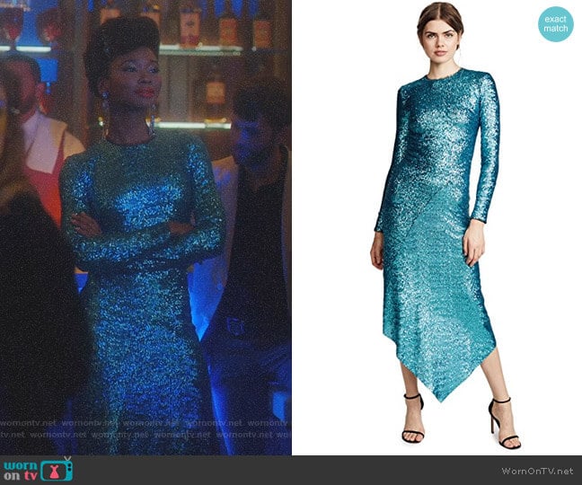 Preen By Thornton Bregazzi Clarissa Dress worn by Monica Colby (Wakeema Hollis) on Dynasty