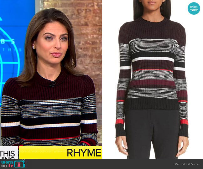 Proenza Schouler Crewneck Sweater worn by Bianna Golodryga on CBS Mornings