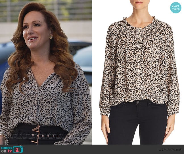 Rebecca Taylor Leopard-Printed Silk Top