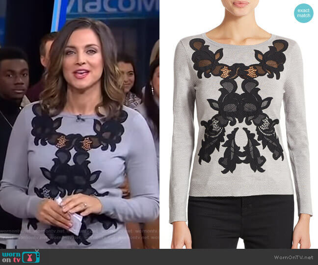 Diane von Furstenberg Shana Sweater worn by Paula Faris on Good Morning America