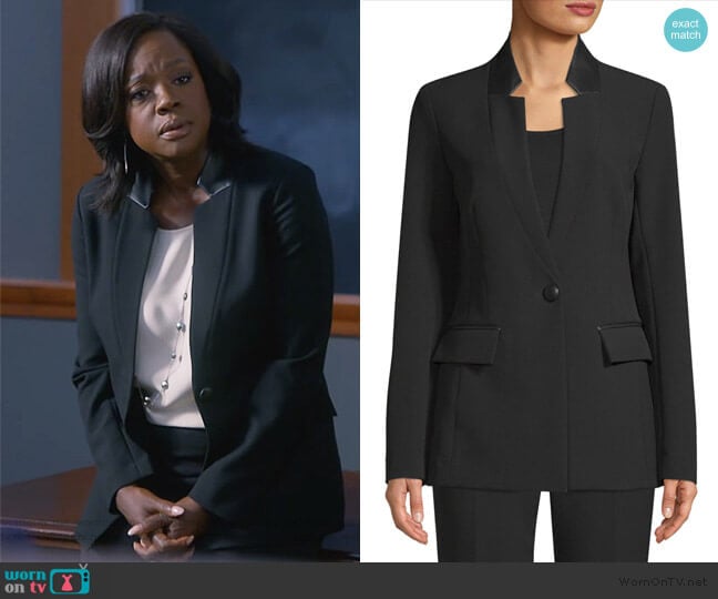St. John Collection Bella Double Weave Blazer worn by Annalise Keating (Viola Davis) on How to Get Away with Murder
