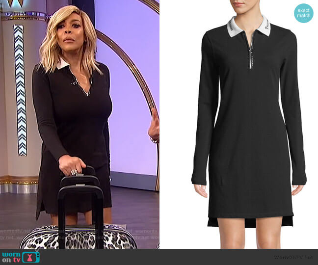 T by Alexander Wang Quarter Zip Polo Dress worn by Wendy Williams on The Wendy Williams Show