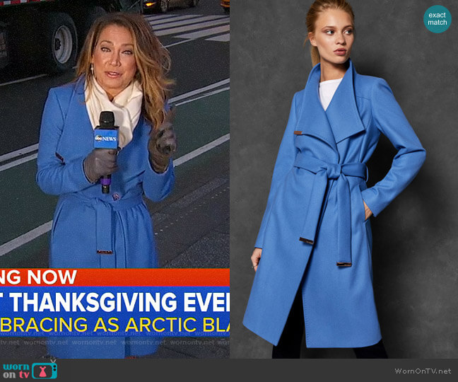 Ted Baker Sandra Coat worn by Ginger Zee on Good Morning America