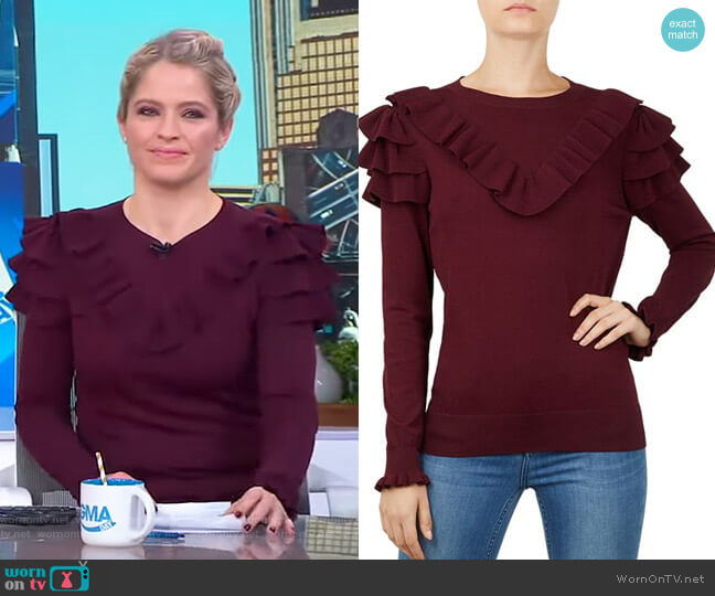 Ted Baker Yowsie Sweater worn by Sara Haines on Good Morning America