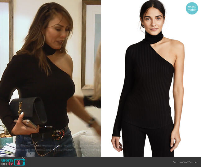 The Range Bare Arm Turtleneck worn by Kelly Dodd on The Real Housewives of Orange County
