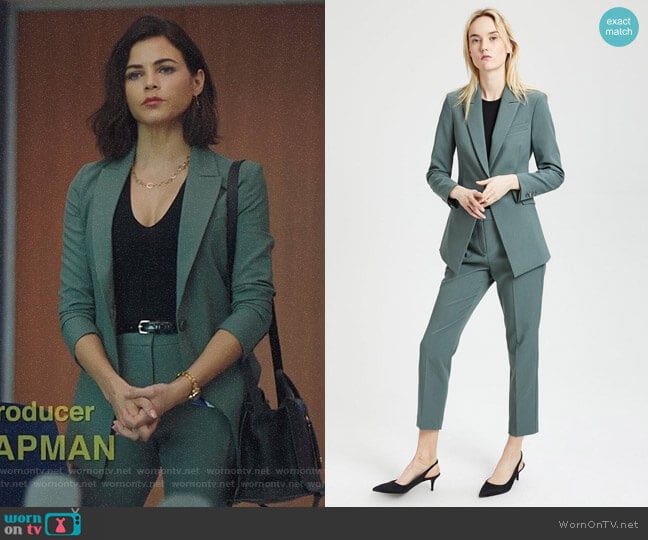 Theory Good Wool Classic Slim Crop Pant worn by Julian Booth (Jenna Dewan) on The Resident