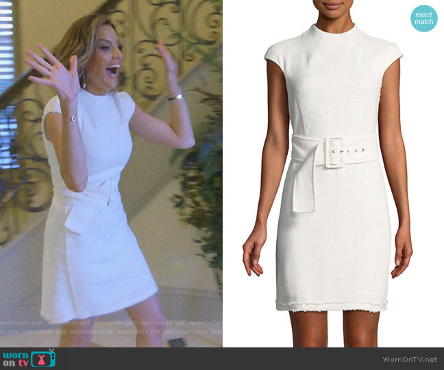 Theory Mod Belted A-Line Dress worn by Cary Deuber on The Real Housewives of Dallas
