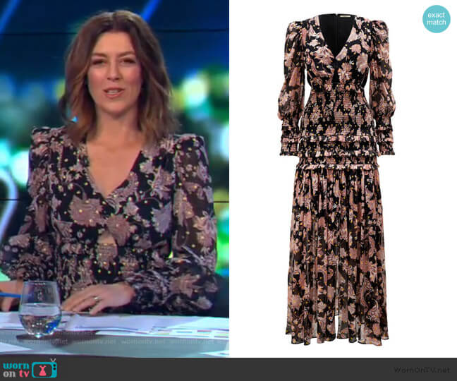 Thurley Harest Moon Dress worn by Gorgi Coghlan on The Project