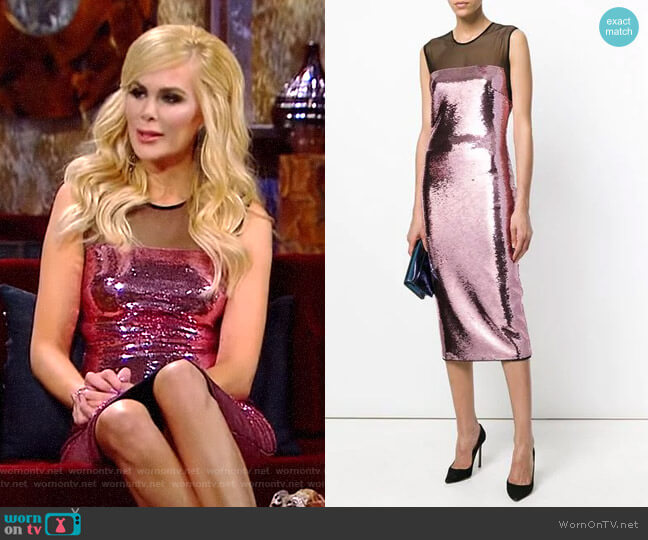 Tom Ford Sequin Midi Dress worn by Kameron Westcott on The Real Housewives of Dallas