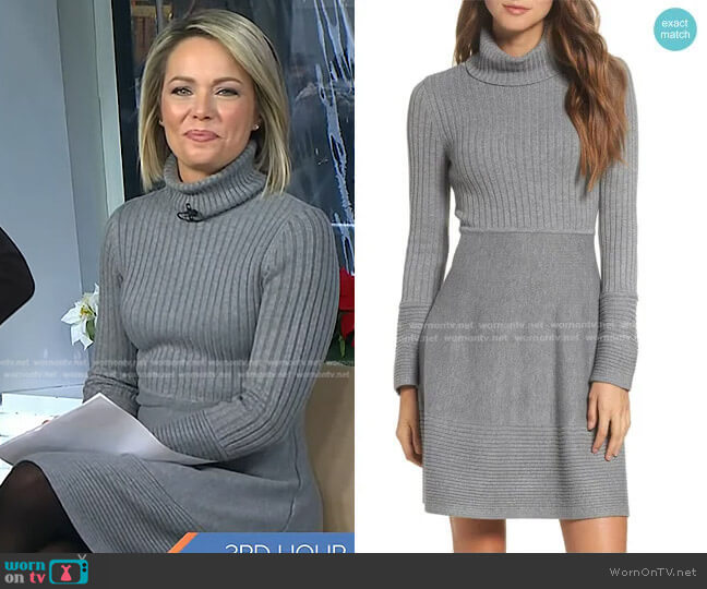 Eliza J Turtleneck Sweater Dress worn by Dylan Dreyer on Today