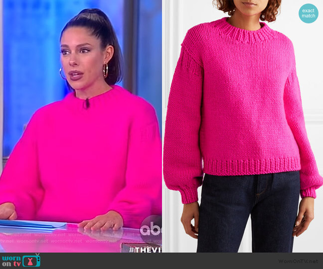 Ulla Johnson Merino wool sweater worn by Abby Huntsman on The View