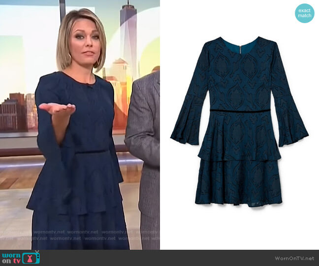 Vince Camuto Burnout Bell Sleeve Dress worn by Dylan Dreyer on Today