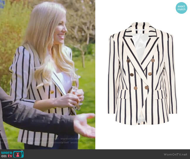 Veronica Beard Empire Blazer worn by Stephanie Hollman on The Real Housewives of Dallas