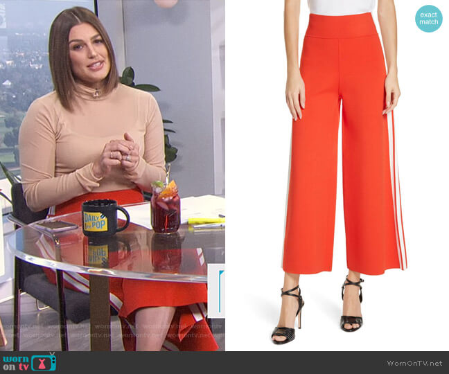 Veronica Beard Roland Pants worn by Carissa Loethen Culiner on E! News
