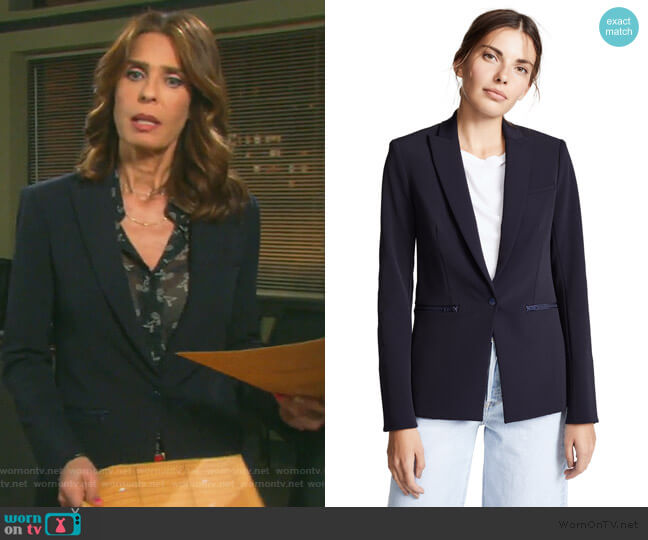 Veronica Beard Scuba Jacket worn by Hope Williams (Kristian Alfonso) on Days of our Lives