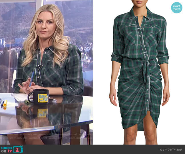 Veronica Beard Sierra Shirtdress worn by Morgan Stewart on E! News