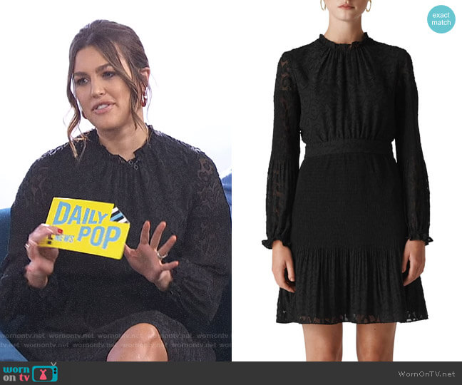 Whistles Animal Devoré Pleated Dress worn by Carissa Loethen Culiner on E! News