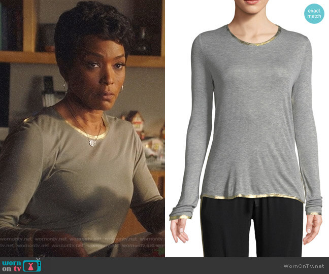 Zadig & Voltaire Willy Top worn by Athena Grant (Angela Bassett) on 9-1-1