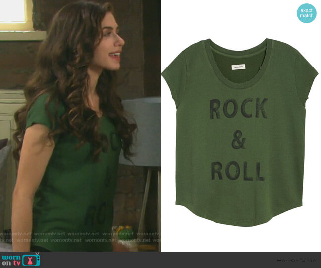 Zadig & Voltaire Walk Lin T-Shirt worn by Ciara Brady (Victoria Konefal) on Days of our Lives