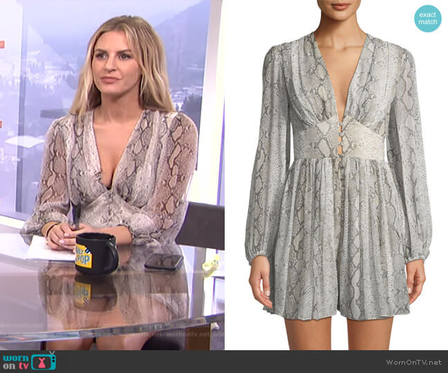 Zimmermann Corsage Romper worn by Morgan Stewart on E! News