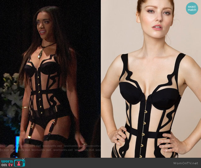 Agent Provocateur Soni Corset worn by Zoe (Kiara Barnes) on The Bold and the Beautiful