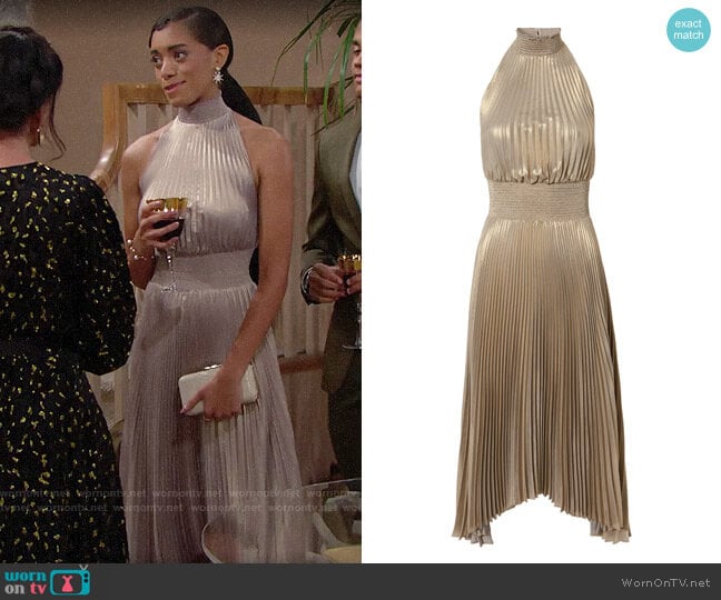 A.L.C. Renzo Dress worn by Zoe (Kiara Barnes) on The Bold and the Beautiful