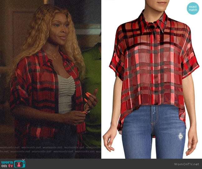 Alice + Olivia Edyth Shirt worn by Cotton (Amiyah Scott) on Star