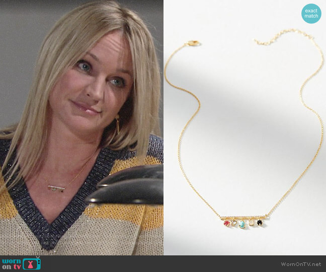 Charlize Charm Necklace from Anthropologie worn by Sharon Newman (Sharon Case) on The Young and the Restless