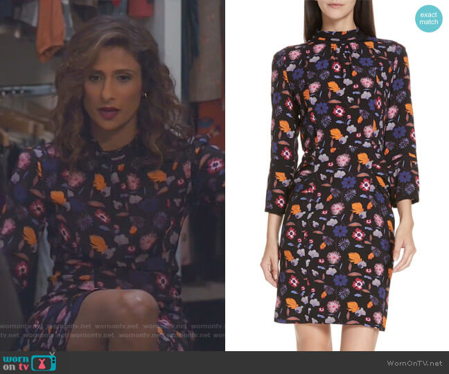 Maha Dress BA&SH worn by Emet Kamala-Sweetzer (Sarayu Blue) on I Feel Bad