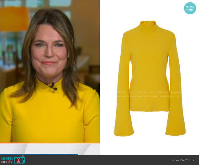 Brandon Maxwell Bell Sleeve Top worn by Savannah Guthrie on Today