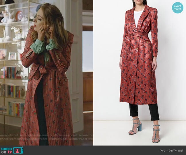 Blaze Milano Belted Blazer Dress worn by Fallon Carrington (Elizabeth Gillies) on Dynasty