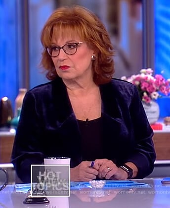 Joy’s blue velvet jacket on The View
