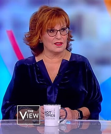 Joy’s blue velvet blouse on The View