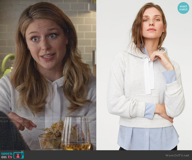 Club Monaco Raoula Hoodie worn by Kara Danvers (Melissa Benoist) on Supergirl