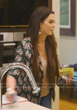 D’Andra’s green floral jacket on The Real Housewives of Dallas