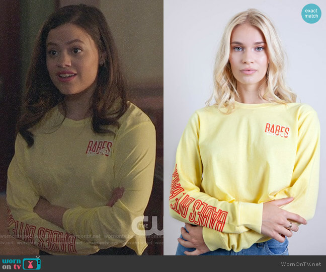 Desert Dreamer Babes Bite Back Long Sleeve Tee worn by Maggie Vera (Sarah Jeffery) on Charmed