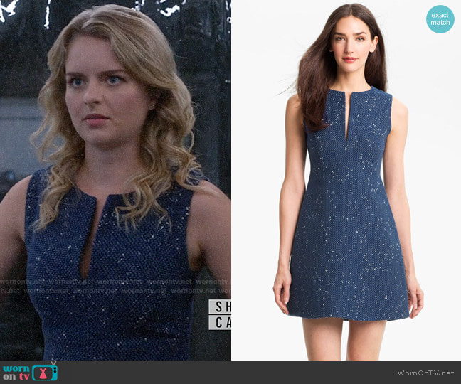 Diane von Furstenberg Yvette Dress worn by Eve Teschmacher (Andrea Brooks) on Supergirl