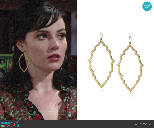 Dogeared Moroccan Hoop Earrings worn by Tessa Porter (Cait Fairbanks) on The Young and the Restless