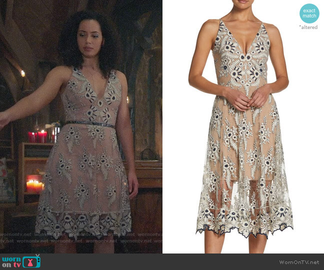 Dress the Population Audrey Dress worn by Macy Vaughn (Madeleine Mantock) on Charmed