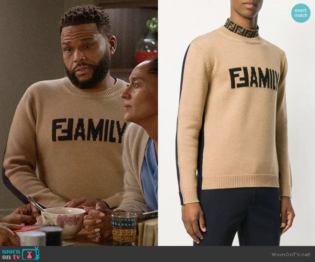 Fendi Family Sweater worn by Andre Johnson (Anthony Anderson) on Black-ish