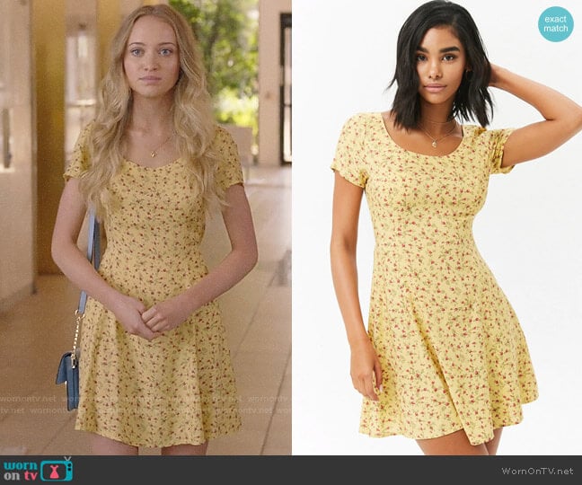 Forever 21 Rose Print Mini Dress worn by Samantha Cole (Belle Shouse) on Queen America