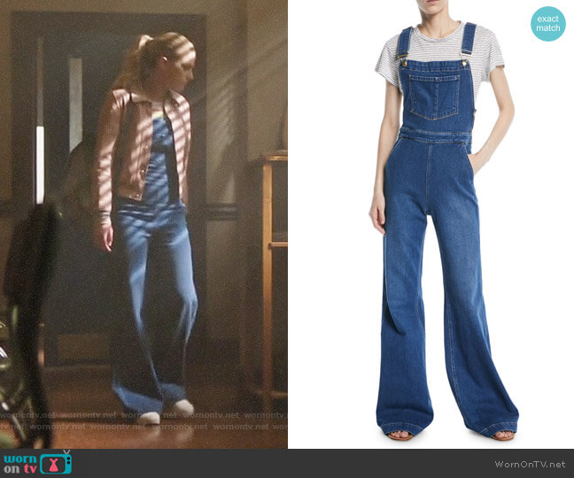 Frame Wide Leg Denim Overalls worn by Betty Cooper (Lili Reinhart) on Riverdale