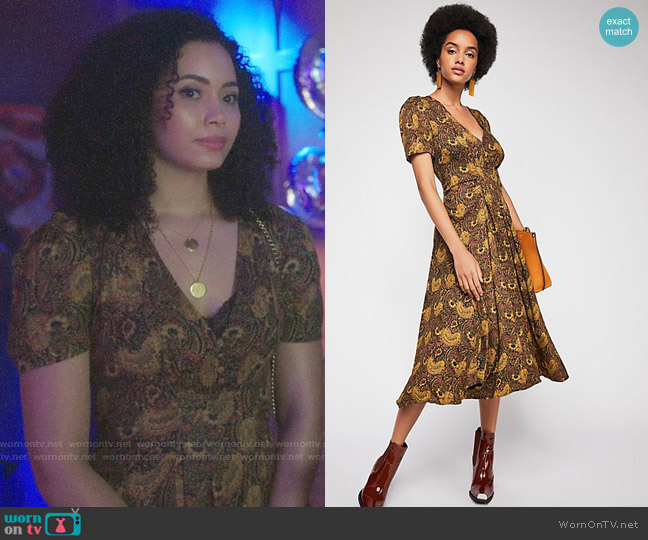 Free People Olivia Midi Dress worn by Macy Vaughn (Madeleine Mantock) on Charmed