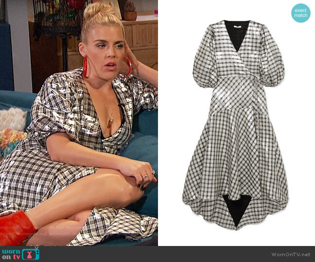 Ganni Lagarde Dress worn by Busy Philipps on Busy Tonight