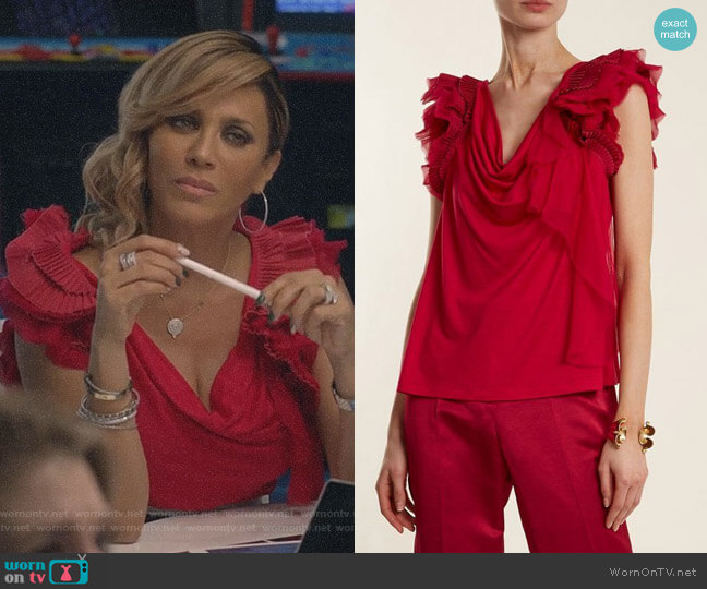 Givenchy Ruffle-Trimmed Jersey Top worn by Giselle (Nicole Ari Parker) on Empire